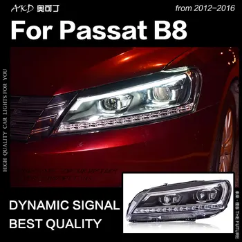 

AKD Car Styling for VW Passat B7 Headlights 2012 Passat US LED Headlight DRL Hid Head Lamp Angel Eye Bi Xenon Beam Accessories