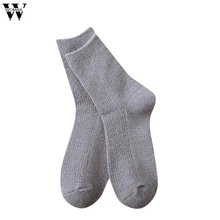 Womail мужские и женские взрослые одноцветные простые мохеровые теплые толстые носки