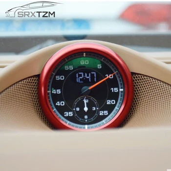 

SRXTZM Red Interior Center Control Compass Decorative Ring For Porsche Cayenne 2019 Aluminium Alloy Cover Trim Car Style 1pcs