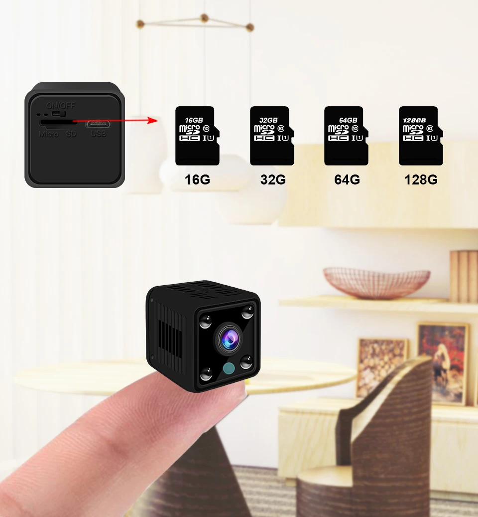 1080P HD IP камера ночного видения мини видеокамера наблюдения безопасности Wifi камера удаленного монитора маленькая камера