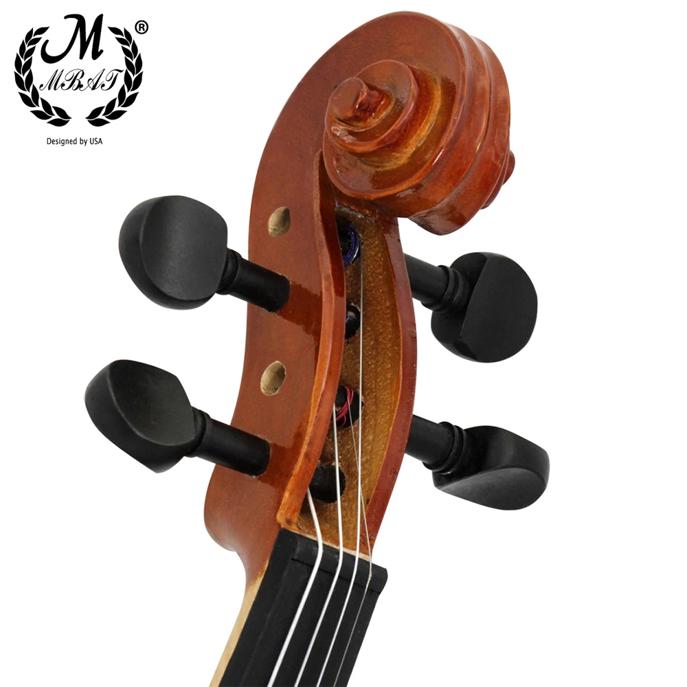 M MBAT AV-02 4/4 Natural Color Solid Wood Violin With Accessories High-quality Stringed Instrument For Music Lovers Beginners