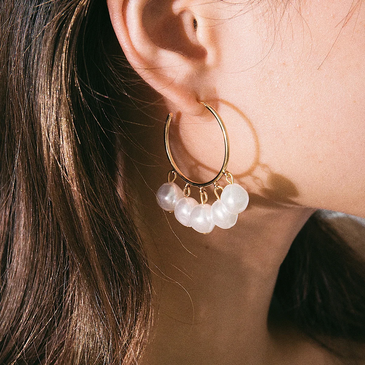 

New Fashion Womens Trendy Simple Hook Earring Beach Sea Shell Conch Pearl C Earrings Jewelry For Girls Summer Gifts 2019 ZA