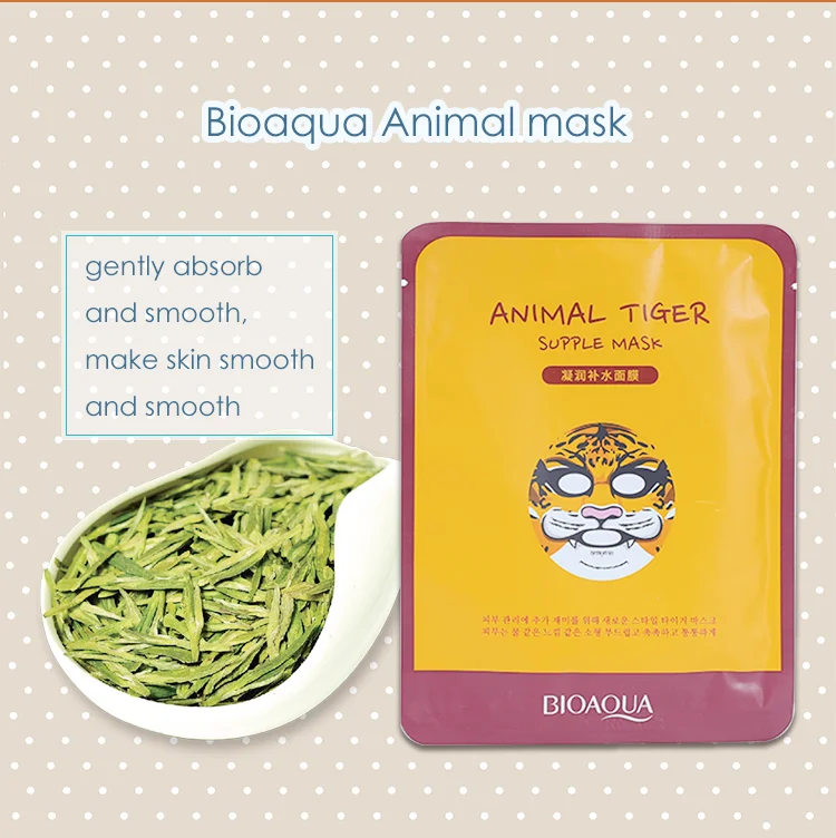 BIOAQUA Skin Care Korea Face Mask Hot sale Moisturizing Facial Mask Sheet Whitening Essence Animal Facial Mask