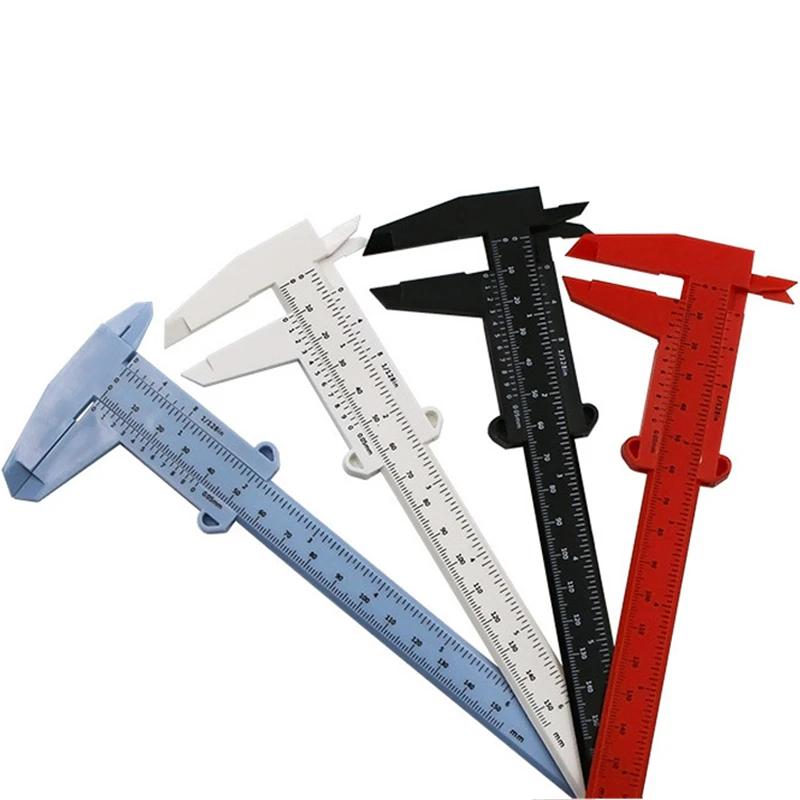 Calibrador Vernier portátil de plástico para cejas, regla de 150MM, herramientas de medición de maquillaje permanente de plástico