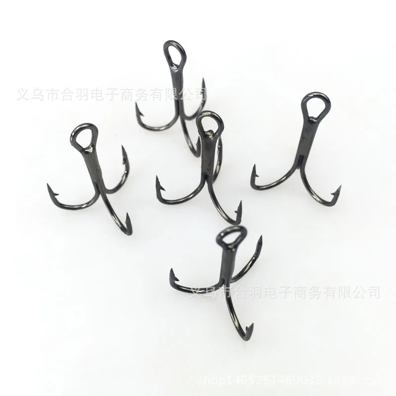 

AliExpress-Anchor Treble Hook 3 cha gou High Carbon Lure Barb in Bulk Three-jaw Fishhook Bait Designed