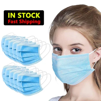 

50/100PCS Anti Dust Mouth Face Masks Mask Mascherine Mascara Anti-droplet Mascarillas de Proteccion Disposable Mouth Facemask