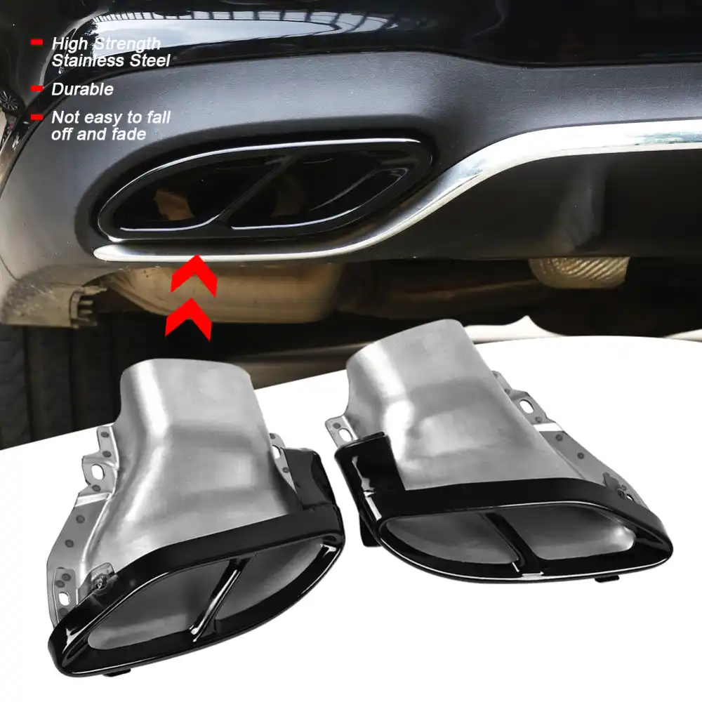 Auto Auspuff Endrohr Hinten Rohr Fur Mercedes Benz A B C E Klasse W205 W212 W213 Auto Zubehor Edelstahl Neue Mufflers Aliexpress