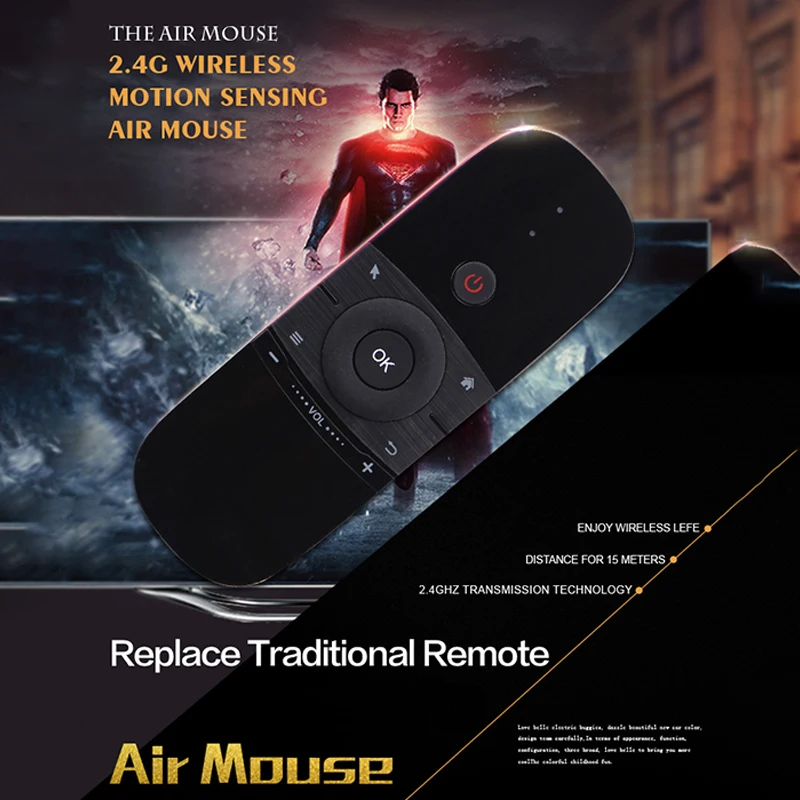 Оригинальная беспроводная мышь с клавиатурой W1, 2,4G, Fly Air mouse, перезаряжаемая мини-мышь с пультом дистанционного управления для Android Tv Box, мини-ПК, дропшиппинг