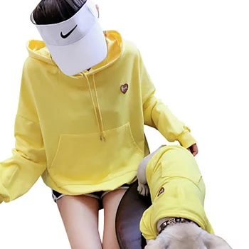 

100% cotton Famliy Clothes For Dog small Big LArge Dog Clothes Coat jacket Dog Hoodie shrit women Hoodie shrit pajamas clothing