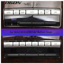 ABS para Mercedes Benz Clase E W212 09 15 Centro consola AC medios volumen melodía botones de cambio de lentejuelas recorte cubierta accesorios de coche