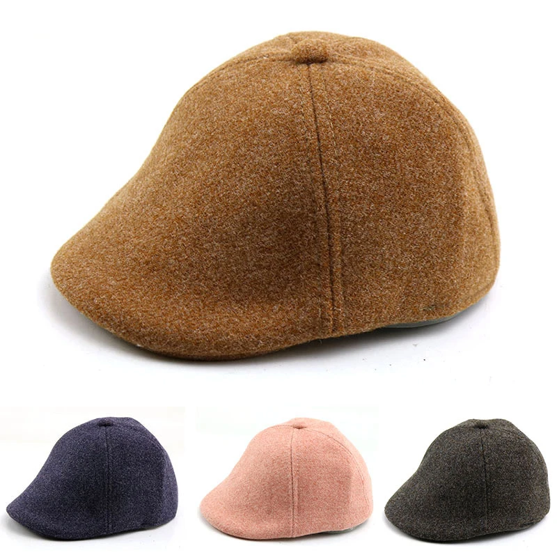 Зимний детский берет, однотонная шляпа, шапка, Классическая Шапка для маленьких мальчиков, аксессуары, шапки-береты для малышей, мальчики бейсболки