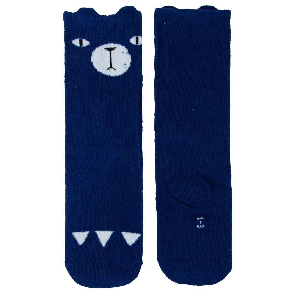 Одна пара Хлопковых Носков для малышей, милые носки унисекс с принтом панды из мультфильма и животных для мальчиков и девочек, детские носки для малышей 0-3 лет