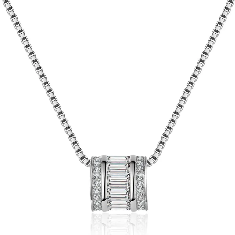Original New 925 Sterling Silver Pendant Necklace Short Clavicle Chain Woman Gift | Украшения и аксессуары