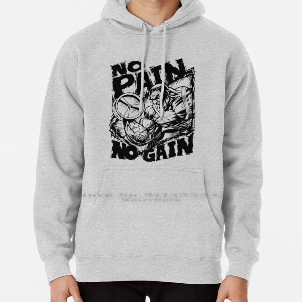

No Pain No Gain Hoodie Sweater 6xl Cotton No Pain No Gain Design No Pain No Gain Christmas Women Teenage Big Size Pullover
