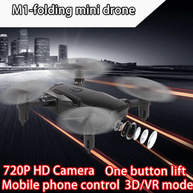 Мини Дрон M1 с камерой Hd Wifi 1080P FPV складное зарядное устройство для квадрокоптера Квадрокоптер игрушки дроны детские игрушки