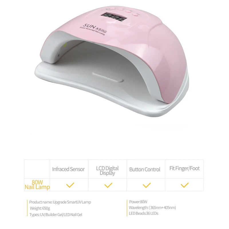 Günstig SONNE X5 Plus 80W UV LED Gel Nagel Lampe Schnell Trocknend Nagel Trockner Maschine Maschine Lampe für Nagel Aushärtung UV Gel Polnischen Nail art Werkzeuge
