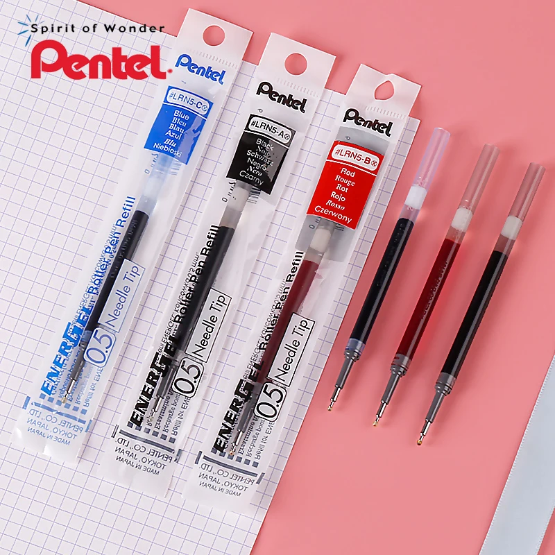 10 x LRN4 Refills for Pentel EnerGel Ener Gel 0.4mm Rollerball Pen Blue 