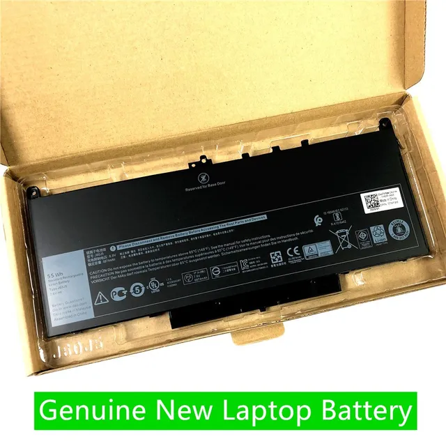 7.6V 55Wh New J60J5 Genuine Laptop Battery For Dell Latitude E7270 E7470 E7260 7270 7470  J6OJ5 R1V85 MC34Y 242WD 5