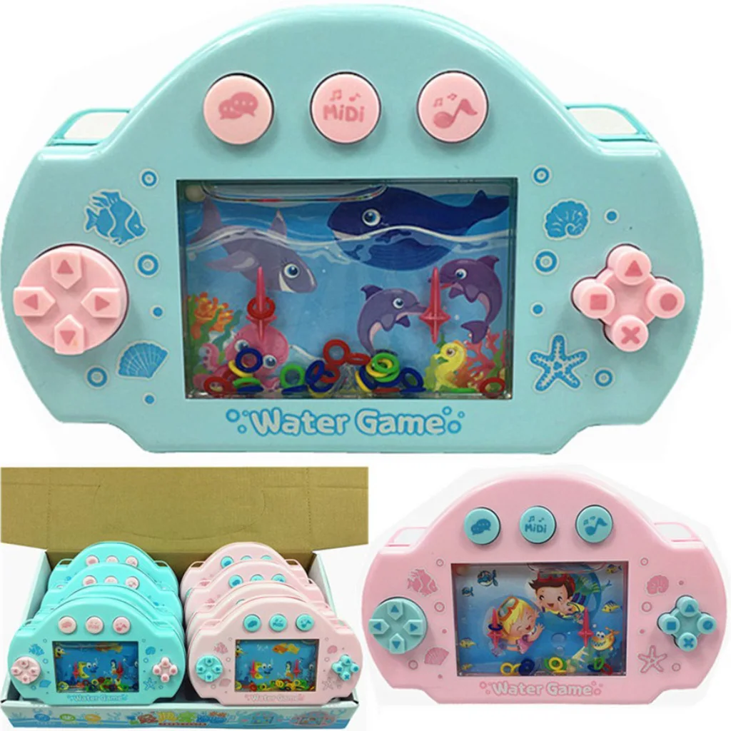 Novelty Toys Water Ring Toss Child Handheld Game Machine Parent-Child Interactive (Marine Animal)