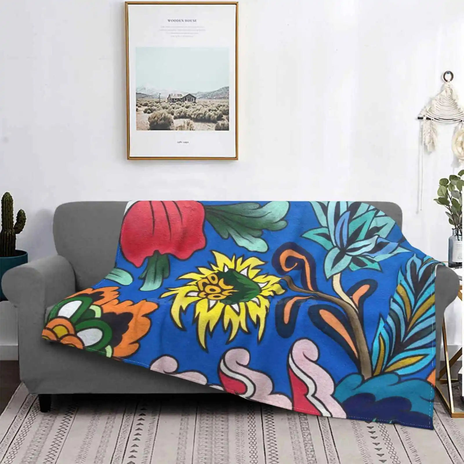 

Декоративная подушка с цветочным рисунком, мягкое теплое одеяло с аппликацией для дивана, кровати, путешествий, влюбленных, гидробампер