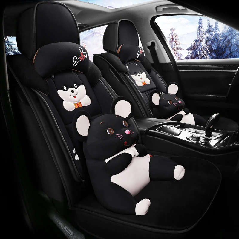 Winter Auto Full coverage Seats Covers Plush Car Seat Cover for Skoda fabia octavia laura rapid skoda superb kodiaq yeti ssuv
