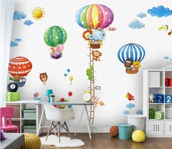 

Carton Hot Air Balloon Kids Bedroom Wall Mural Wallpaper Roll Murals Contact Paper 3D Girls Baby Boy Wall Paper Custom