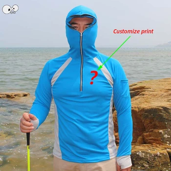 

Customize Half Zipper Fishing Clothing Men Outdoor Quick-Dry Anti-UV Breathable Sun Protect Shirt Summer Fly Fishing Wear Jacket