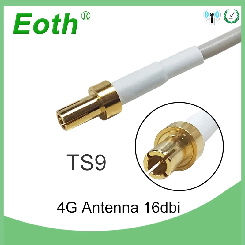 Eoth 3g 4G LTE антенна TS9 Male Connctor 16dBi 2m 3g внешняя антенна для беспроводного 4G модема роутера antena arieal