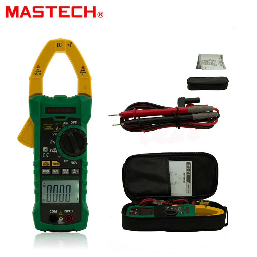 Цифровой мультиметр-зажим MASTECH MS2115A 1000A 6000 отсчетов | Инструменты