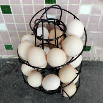 

Black Kitchen Storage Spiral Egg Tray Holder Organization Stand Rack Bracket Ring storage egg tool Cooking Tool about put20 pcss
