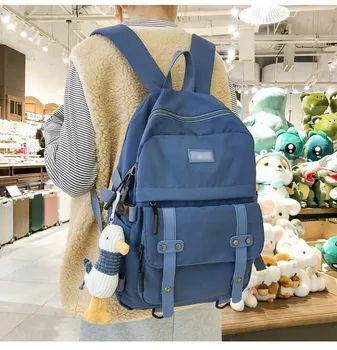

Women Large Capacity School Backpack Japanese and Korea Backpack Canvas Rucksack For Girls Fashion Vintage Laptop Travel Bags