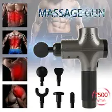20 Gear LCD Electronic Therapy Muscle Massage Guns Deep Tissue Massage gun Body Relaxation Pain Relief Massager with 4 Heads