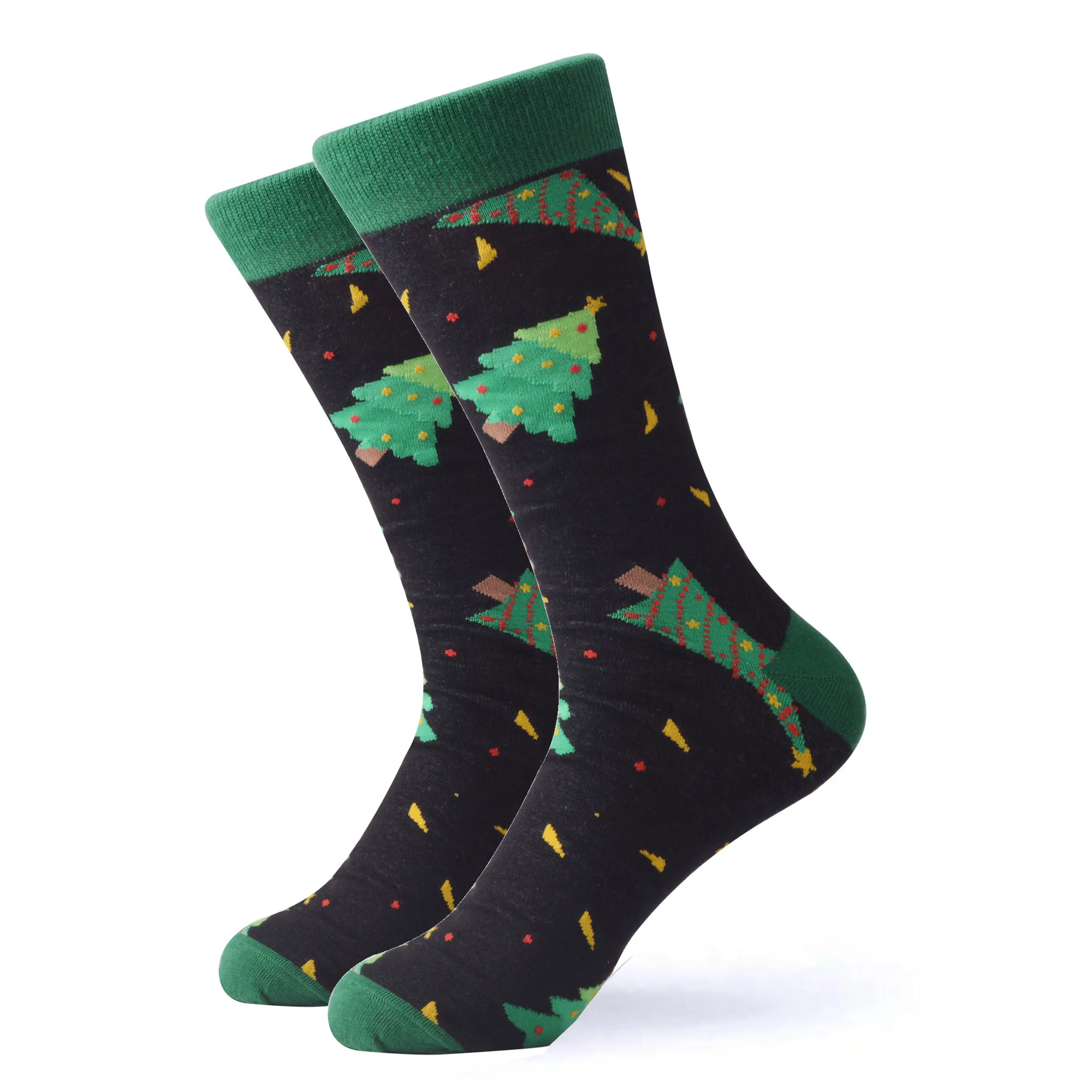 SANZETTI 2020 New Year 1 Pair Happy Socks Christmas Tree Snow Elk Gift Men Colorful Combed Cotton Funny Gift Wedding Dress Socks SANZETTI 2020 New Year 1 Pair Happy Socks Christmas Tree Snow Elk Gift Men Colorful Combed Cotton Funny Gift Wedding Dress Socks