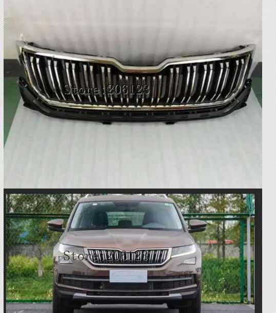 Стайлинг автомобиля для SKODA KODIAQ 2018 2019 передняя решетка из АБС пластика отделка
