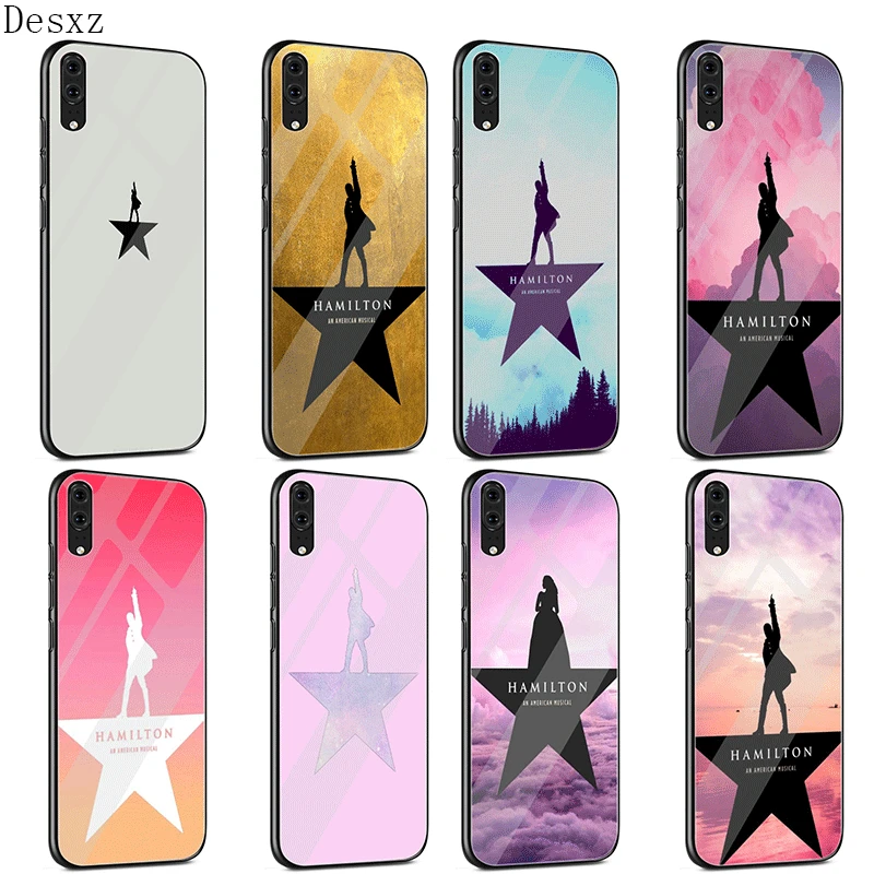 Стеклянный Чехол для мобильного телефона huawei P30 P20 P Smart P10 Y6 7A Y9 Honor 8X9 10 mate 20 Pro Lite Musician Hamilton Cute