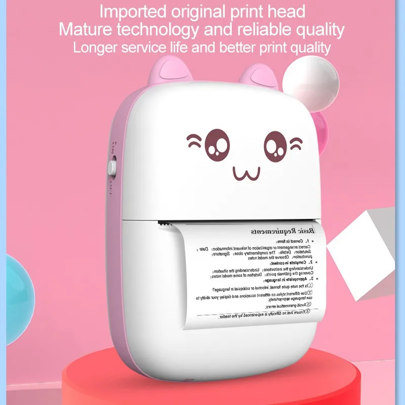 Kawaii Kitty Bluetooth Mini Printer - Kuru Store