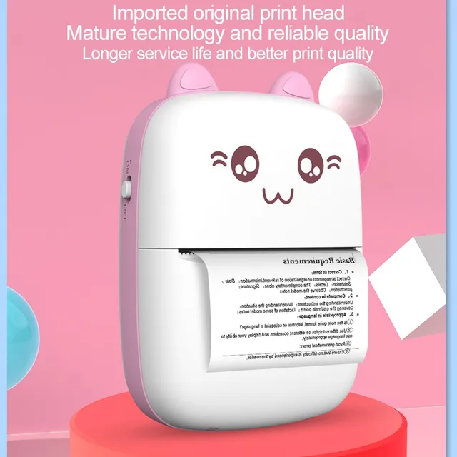 Kawaii Kitty Bluetooth Mini Printer  3