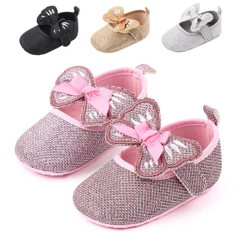 

Hotsale Baby Girls Anti-Slip Shoes Soft Soled Infant Toddler Casual Walking Shoe Bowknot Design