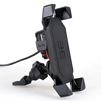 

Black Motorcycle Handlebar Mobile Phone Holder Bracket Motocross Bicycle Cell Phone GPS Mount Motorbike Accessories