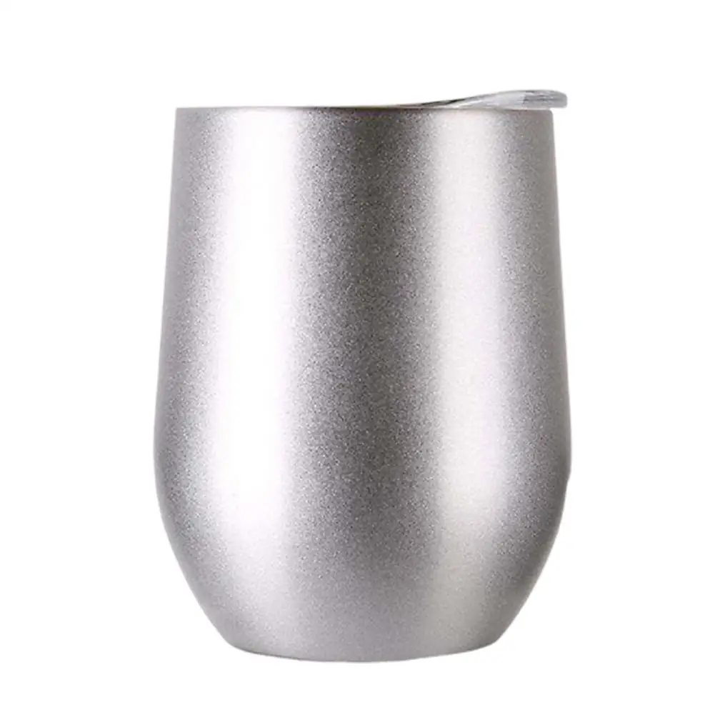 silver TPFOCUS вакуумная закрывашка для вина стакан Stemless сталь многоразовые термос чашка для женщин мужчин День святого Валентина подарки на день рождения 1 шт - Цвет: silver