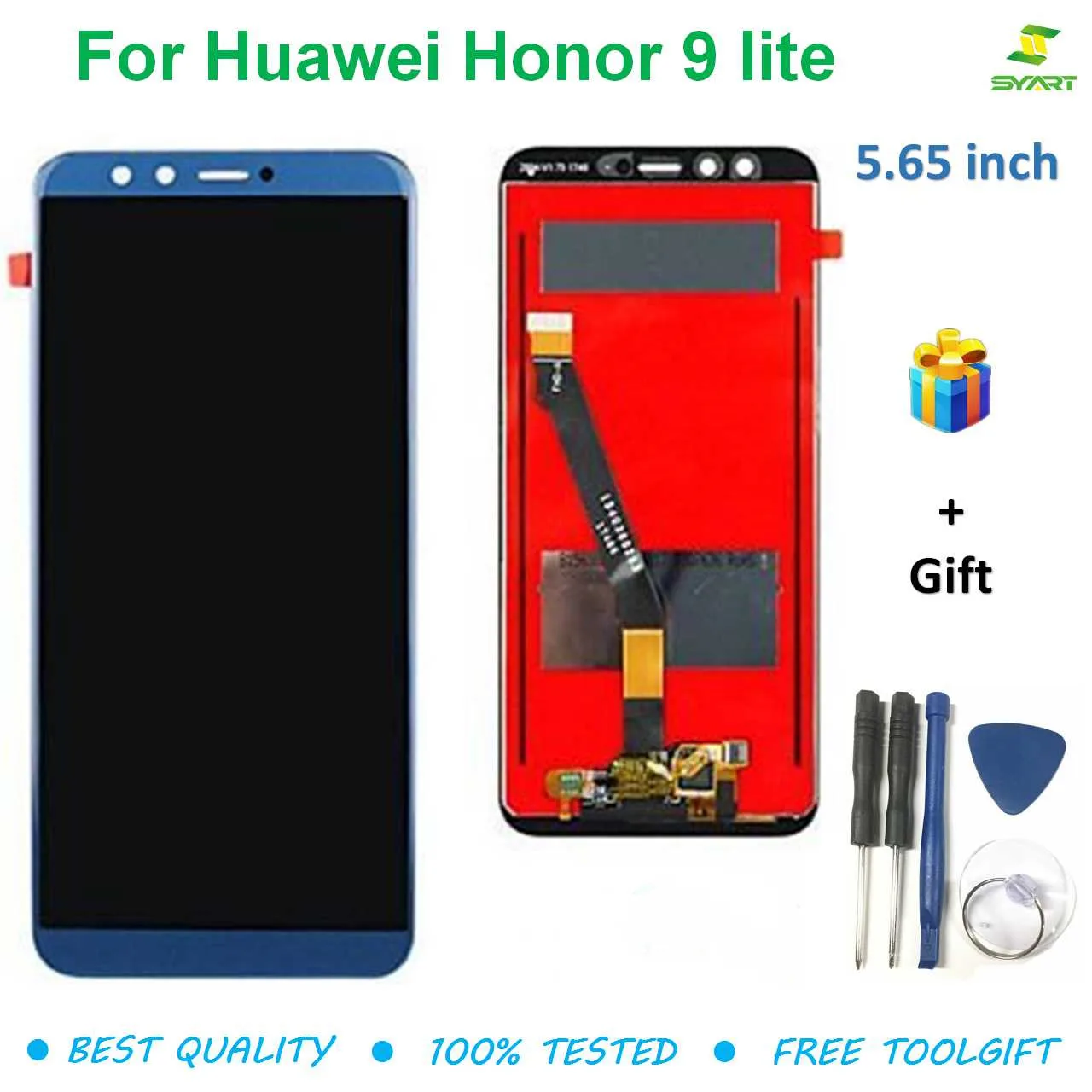 

For 5.65 Honor 9 Lite LCD Touch Screen Replacement + Frame for HUAWEI Honor 9 Lite Lcd Display lld-Al00 Al10 Tl10 STF-TL10