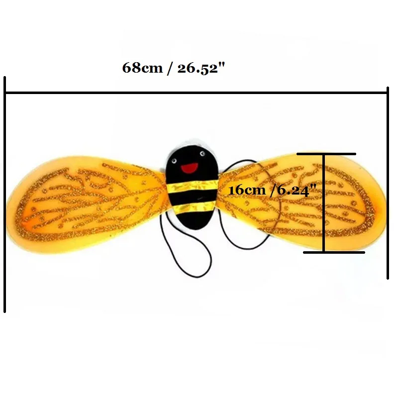 Детская повязка на голову с крыльями божьей коровки и Пчелкой для девочек