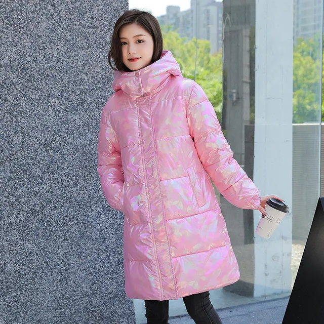 새로운 다채로운 밝은 얼굴 패딩 자 켓 여성 겨울 2021