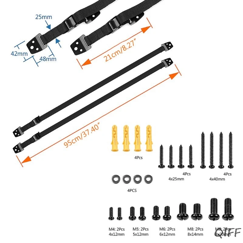 ТВ мебель анти-наконечники ремни настенные анкеры для защиты детей Детская безопасность комод