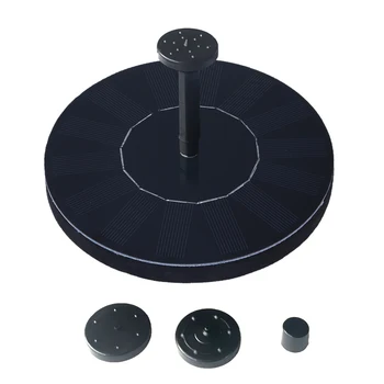 

160L/H Solar Water Fountain 7V 1W Solar Powered Fountain Pump Floating Fountain Bird Bath Garden Decoration Pool Pond Water Pump