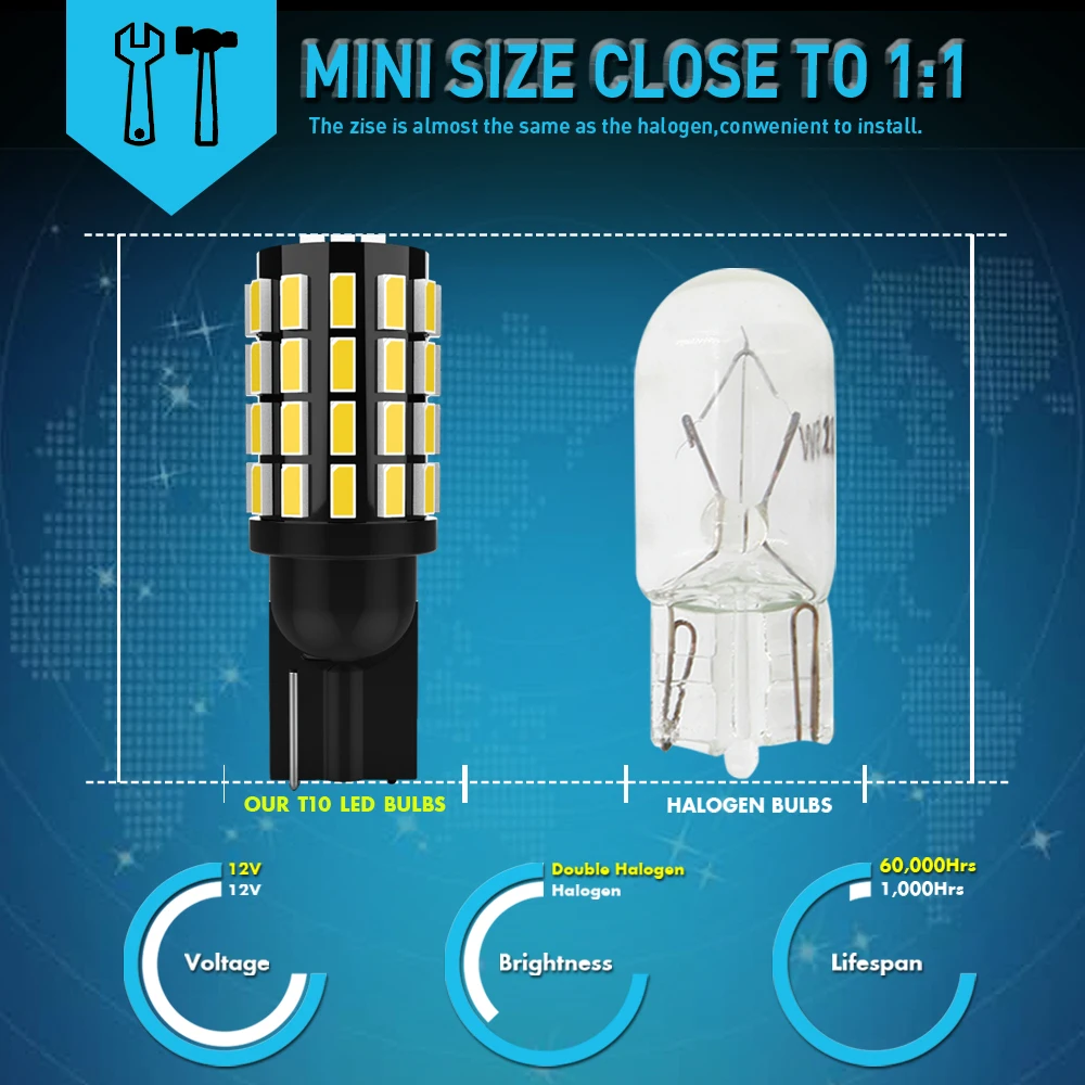 2x  W5W T10 194 168 LED Canbus ͽƮ Ʈ 54 SMD 3014 Ĩ  ڵ    ̵ Ʈ, W5W T10 2821 2825