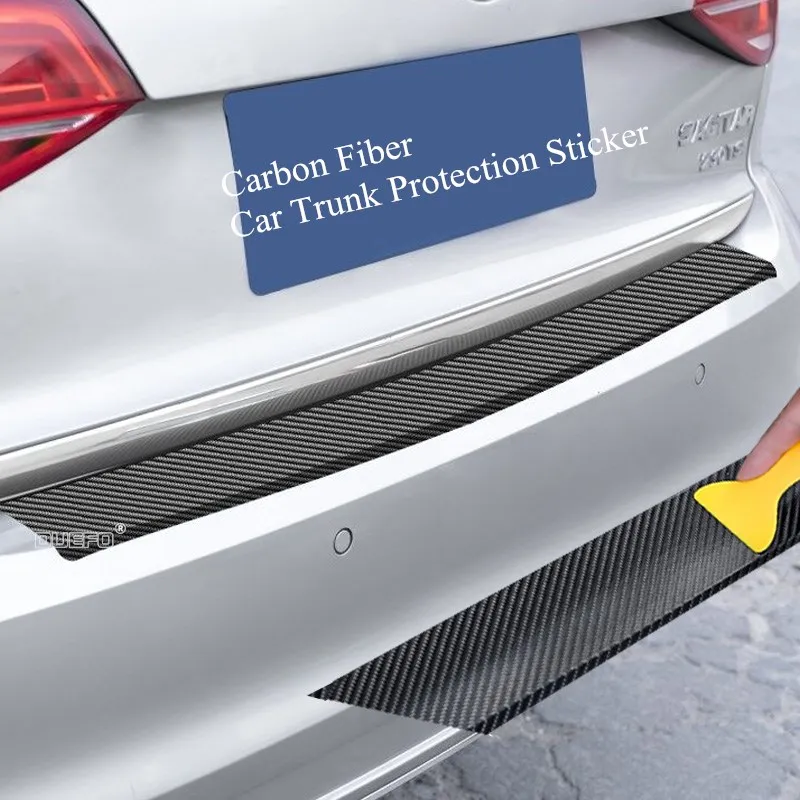 Защитная Наклейка для багажника автомобиля 90 см из углеродного волокна Volkswagen VW