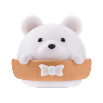 

USB Charging Modern Easy Install For Kids Sleeping Reading Baby Bedroom Relaxing Rechargeable Night Light Portable Bear Shaped