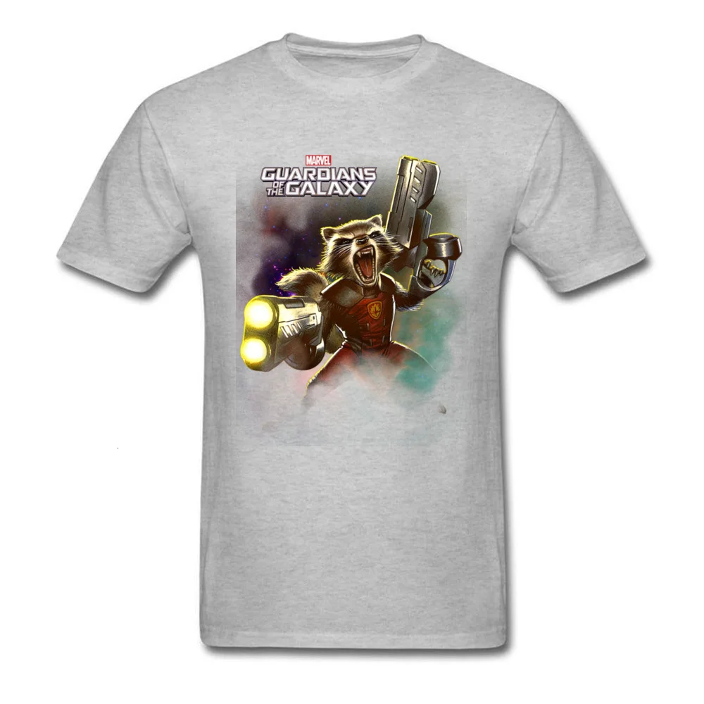 Gray Midnite star Marvel, ракета, енот, футболки для мужчин, футболки для влюбленных, топы на день, черная футболка, короткая, новая, хлопковая, с принтом, одежда для вечеринок - Цвет: Gray