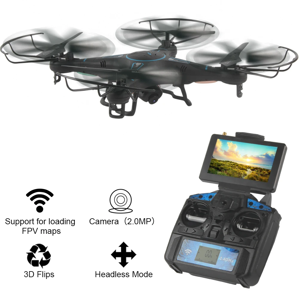 Высокое качество вертолет LiDiRC L20 2,4G 4CH 6-axis HD Камера Wi-Fi 5,8G в режиме реального времени с видом от первого лица с гироскопом 3D-flip Квадрокоптер с дистанционным управлением Drone модель игрушки